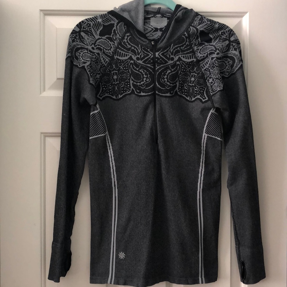 Gray & Black Athleta 1/4 zip Jacket EUC L